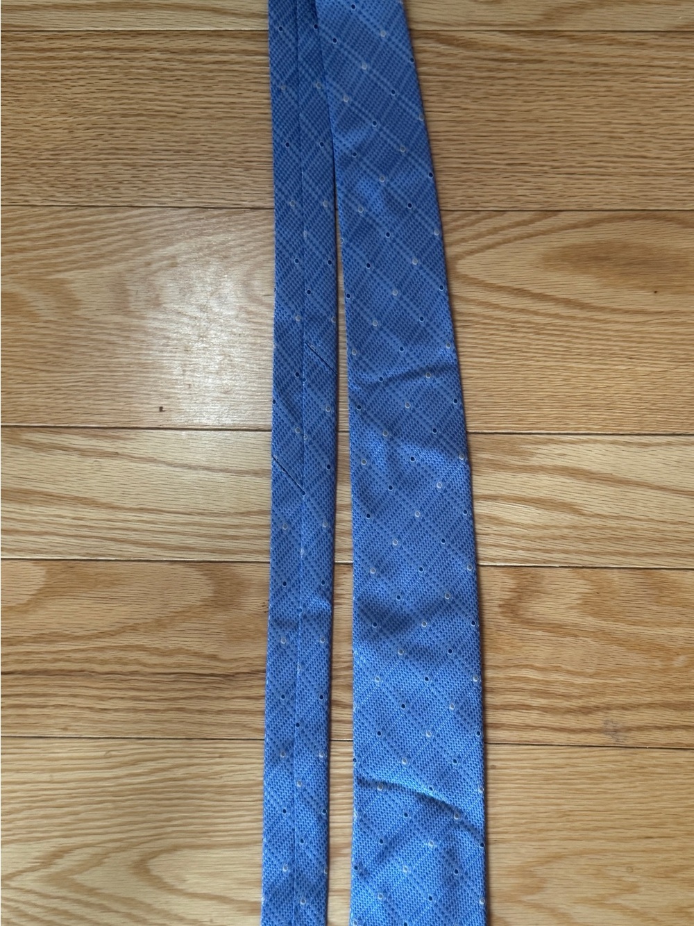 Bruno Piattelli Roma Silk Necktie Blue Woven Textured Dot Geometric Mens Tie